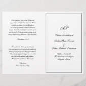 Elegant Monogram Formal Folded Wedding Program (Voorkant)