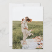 Elegant Monogram Foto Weddenschap Kaart (Achterkant)