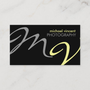 Elegant Monogram Fotografie Visitekaartje