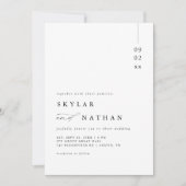 Elegant monogram Full Bleed Photo Budget Wedding Kaart (Voorkant)