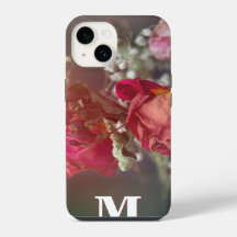 Elegant Monogram Gedroogde Bloemen Aangepaste iPho