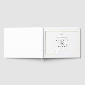 Elegant Monogram Gold Wedding Gastenboek (Volledig)