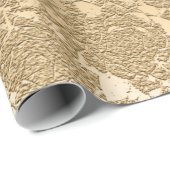 Elegant Monogram Goud Modern Meisje Bloemen Cadeaupapier (Rol Hoek)