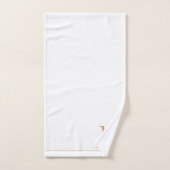 Elegant Monogram Goud Naam Wit Bad Handdoek (Handdoek)