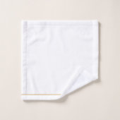 Elegant Monogram Goud Naam Wit Bad Handdoek (Wasdoekje)