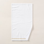 Elegant Monogram Goud Naam Wit Bad Handdoek (Handdoek)