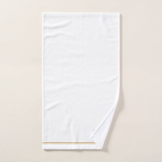Elegant Monogram Goud Naam Wit Bad Handdoek (Handdoek)