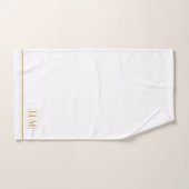 Elegant Monogram Goud Naam Wit Bad Handdoek (Handdoek)