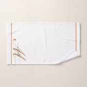 Elegant Monogram Goud Script Naam Wit Bad Handdoek (Handdoek)