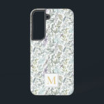 Elegant Monogram Green Botanical Watercolor<br><div class="desc">An elegant monogrammed botanical watercolor in soft shades of green and blue.</div>