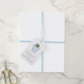 Elegant Monogram Green Bow Vrijgezellenfeest Cadeaulabel (Met Touw)