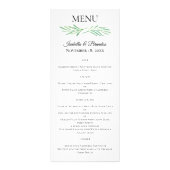 Elegant Monogram Greenery Wedding Menu 2 (Voorkant)