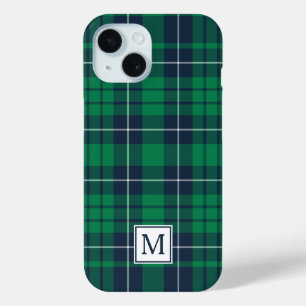 Elegant Monogram Groen Plaid