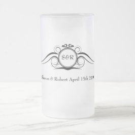 Elegant Monogram Groomsmen Gift Mok