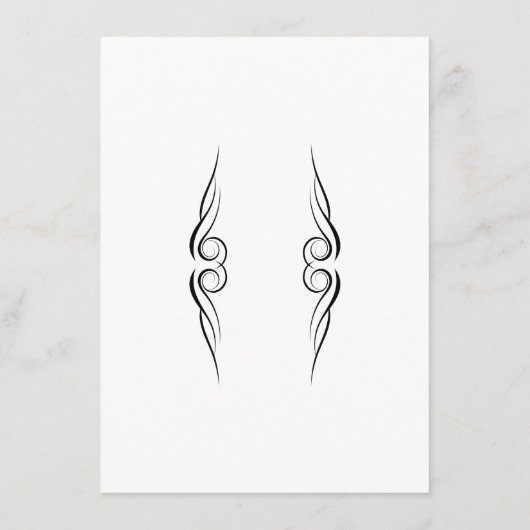 Elegant Monogram Guest-informatiekaart Informatiekaartje (Achterkant)