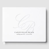 Elegant, Monogram, Huwelijk Gastenboek (Voorkant)