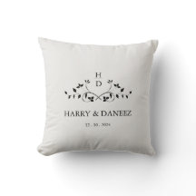 Elegant monogram huwelijksgeschenk