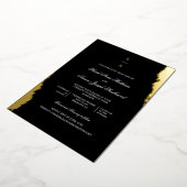 Elegant monogram in één weddenschap folie uitnodiging (Gedraaid)