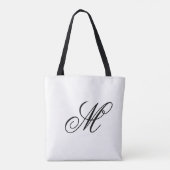 Elegant Monogram Initiaal Draagtas (Achterkant)
