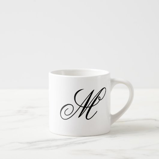 Elegant Monogram Initiaal Espresso Kop (Rechts)