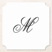 Elegant Monogram Initiaal Kartonnen Onderzetters (Voorkant)