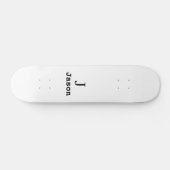 Elegant Monogram Initiaal Naam Gepersonaliseerd Skateboard (Horizontaal)