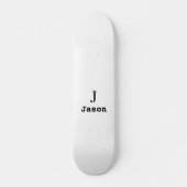 Elegant Monogram Initiaal Naam Gepersonaliseerd Skateboard (Voorkant)