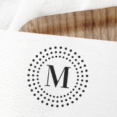 Elegant monogram initiaal radiale sunburst stit re 	rubberstempel