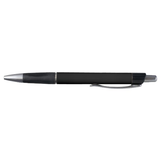 Elegant Monogram Initiaal Script Name Black Gold Pen (Bodem)