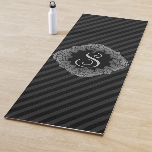 Elegant, Monogram Initiaal Yogamat (In situ)
