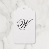 Elegant Monogram Initiaal Zelfinking Cadeaulabels (Achterkant)