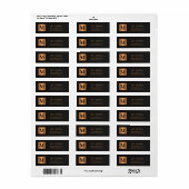 Elegant monogram initiaal zwart goud etiket (Full Sheet)
