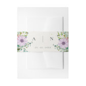 Elegant Monogram Initialen Bloemenbruiloft Uitnodigingen Wikkel (Voorkant Voorbeeld)