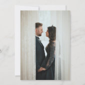 Elegant Monogram Initialen Minimale foto bruiloft Kaart (Achterkant)