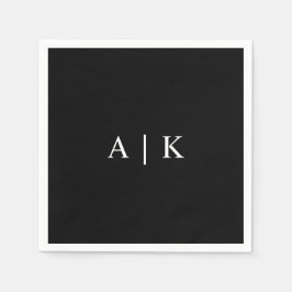 Elegant Monogram Initialen Servet 