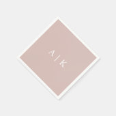 Elegant Monogram Initialen Servet  (Hoek)