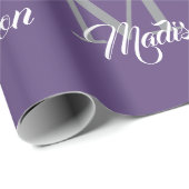 Elegant monogram inpakpapier – gepersonaliseerd (Rol Hoek)
