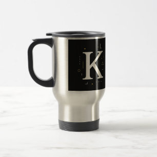 Elegant Monogram K Mok – gepersonaliseerde koffieb