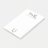 Elegant Monogram Koffie Post-it® Notes (Schuin)