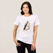 Elegant Monogram  - Letter B Abstracte Bruidsmeisj Tri-Blend Shirt (Voorkant volledig)