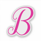 Elegant monogram letter cutout decal sticker (Voorkant)