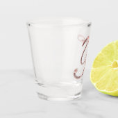 Elegant Monogram Letter F Roos Gold Chic Shot Glas (Links)