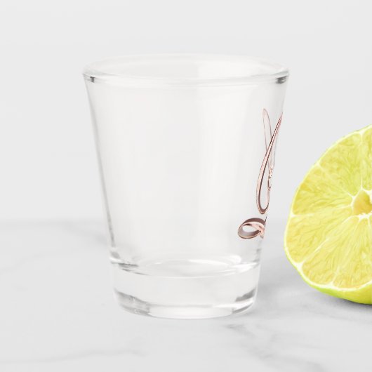 Elegant Monogram Letter L Roos Gold Chic Shot Glas (Links)