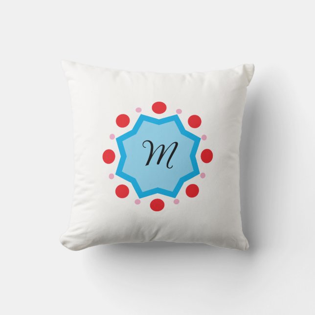 Elegant Monogram Letter M – Groen Embleem met Rood Kussen (Voorkant)