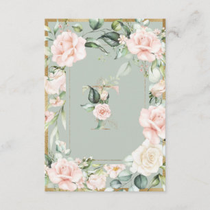 Elegant Monogram Letter T Wedding Bedankt