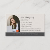Elegant Monogram Logo Neutral Professional Visitekaartje (Voorkant)