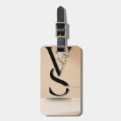 Elegant Monogram Luggage Tag Bagagelabel (Voorkant verticaal)