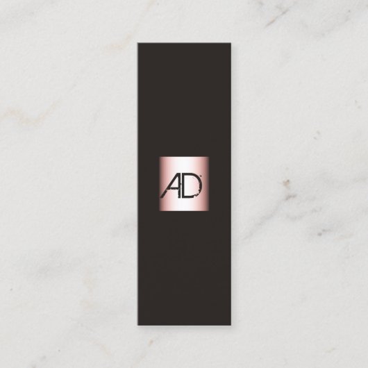 Elegant Monogram Makeup Artiest Visitekaartje (Voorkant)