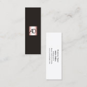 Elegant Monogram Makeup Artiest Visitekaartje (Voorkant / Achterkant)
