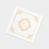 Elegant Monogram Mandala Folie Servetten (Links)